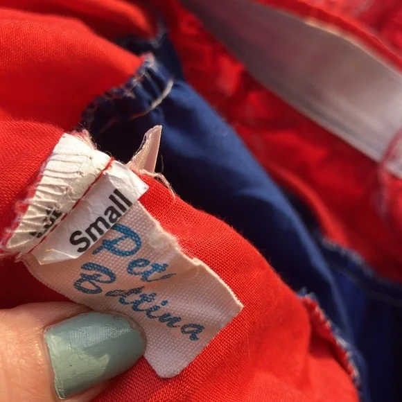 Vintage 70s Red, White, and Blue Patriotic Square Dance Skirt Set - Picture 10 of 11